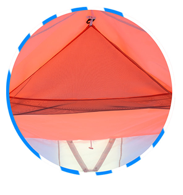 Палатка рыбака Нельма Куб-2 Люкс (двухслойная) (оранжевый/белый/серо-голубой)