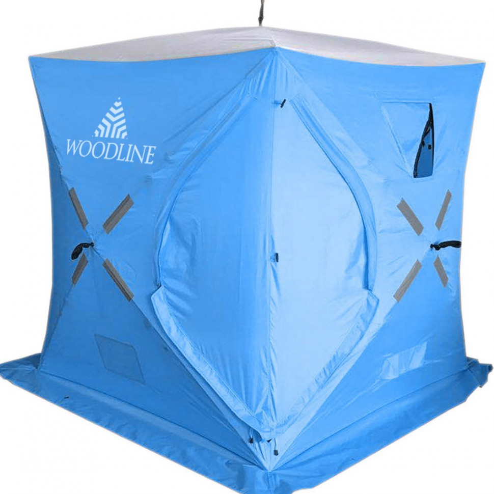 Зимняя палатка куб Woodland Ice Fish 4 New (синий)