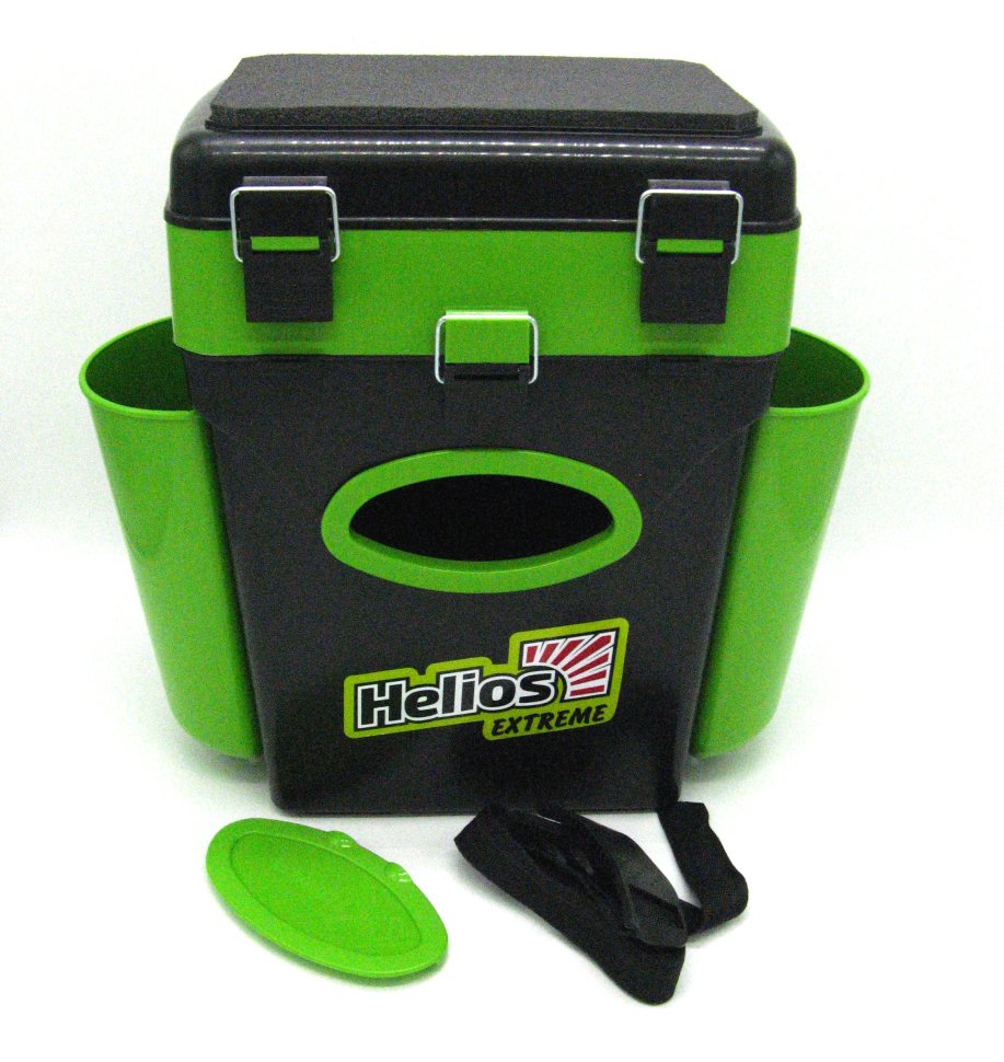 Ящик для зимней рыбалки Helios FishBox двухсекционный 10л зеленый (64060)